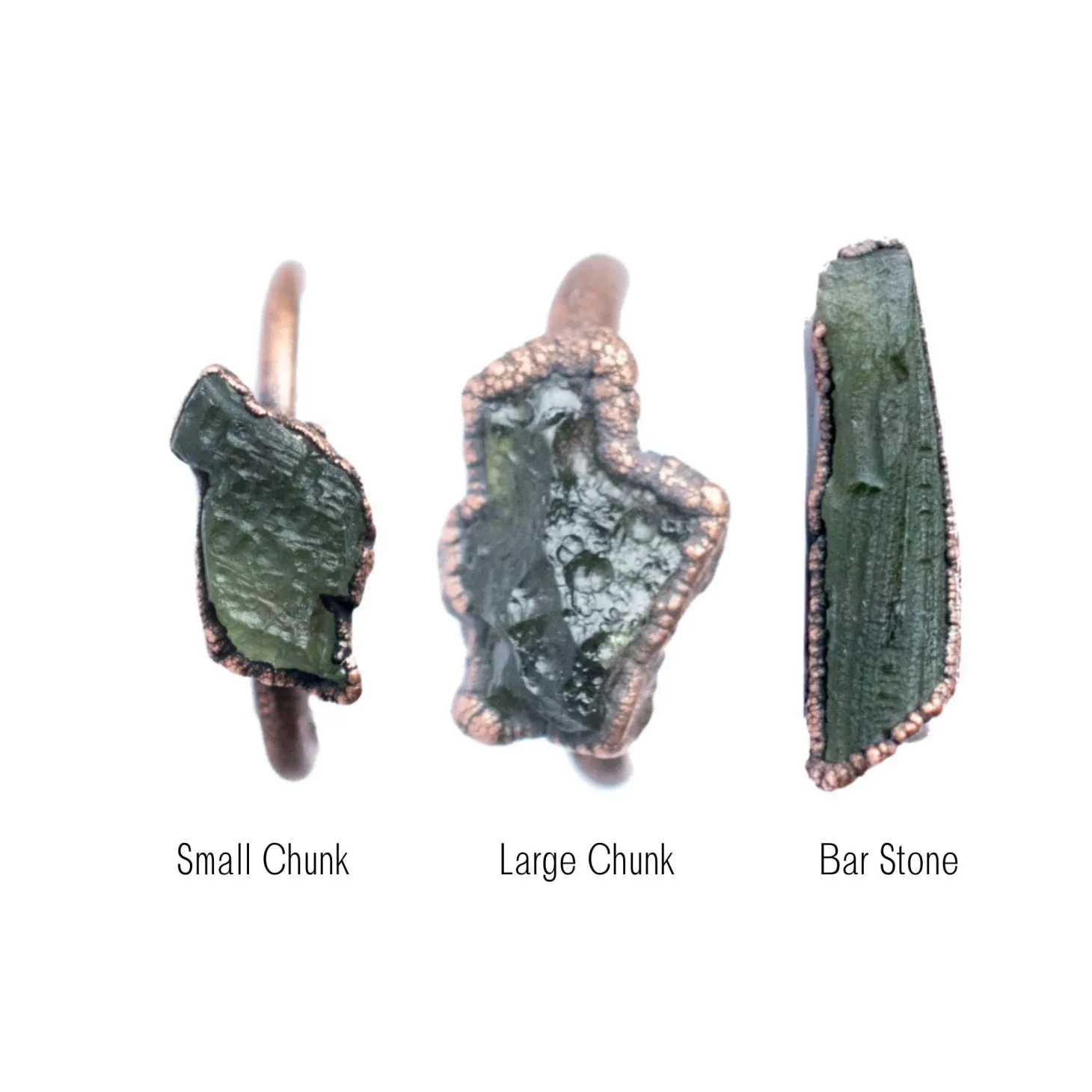 Genuine Moldavite Ring | Czech moldavite stacking ring