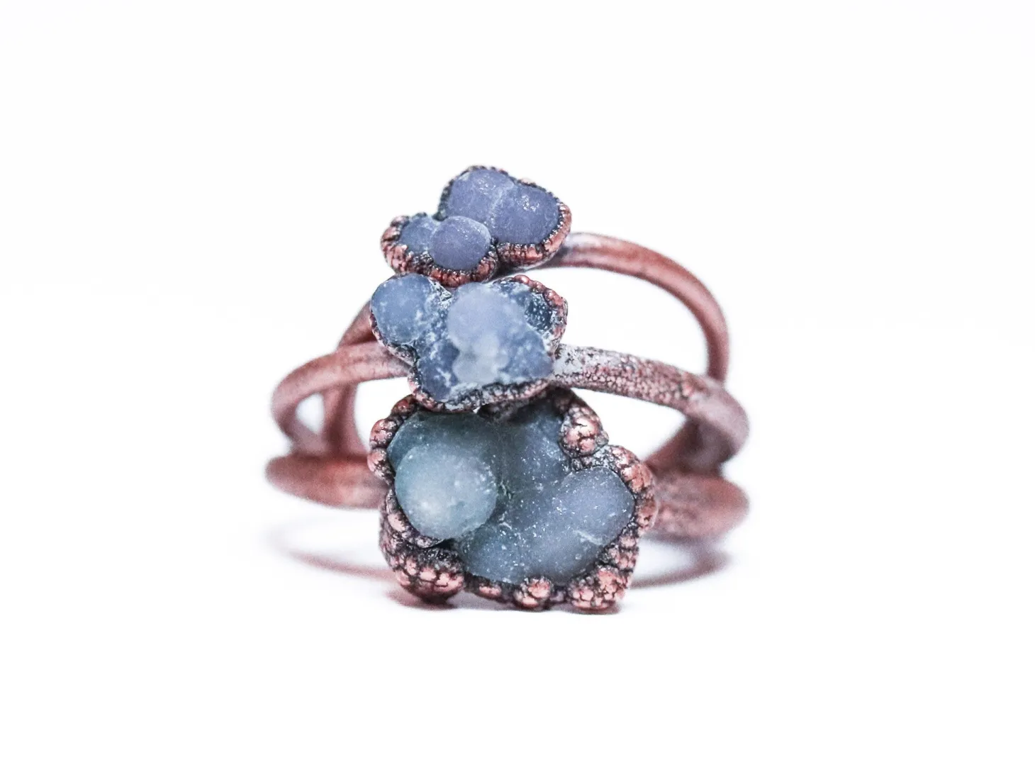 Grape Agate ring | Grape Agate Cluster ring