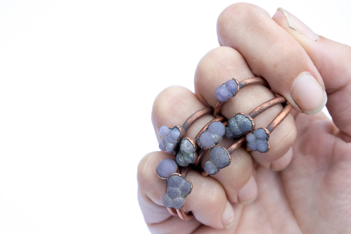 Grape Agate ring | Grape Agate Cluster ring