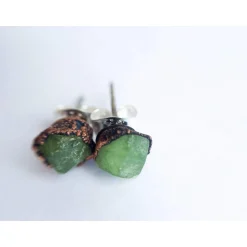 Green Garnet earrings | Green Garnet stud earrings