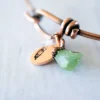 Green Peridot bracelet| Rough Peridot Bangle