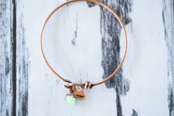 Green Peridot bracelet| Rough Peridot Bangle