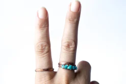 Hammered copper stacking ring | Hammered 12 gauge band