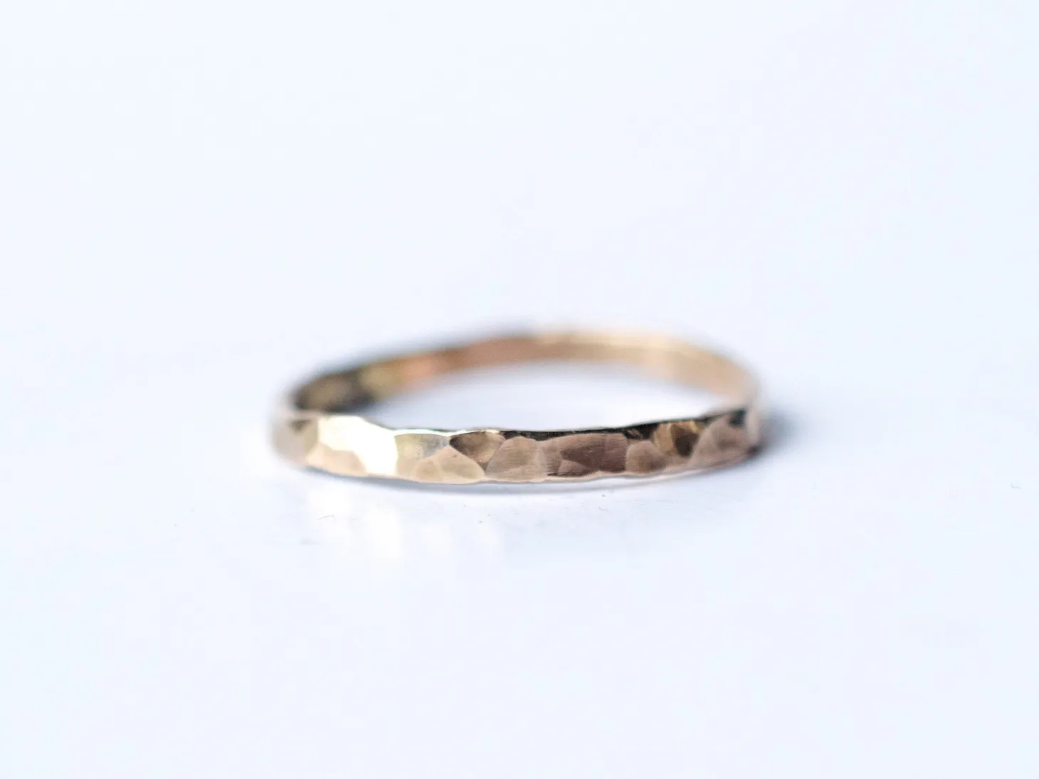 Hammered gold stacking ring | Hammered 14k gold fill rings