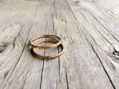 Hammered gold stacking ring | Hammered 14k gold fill rings