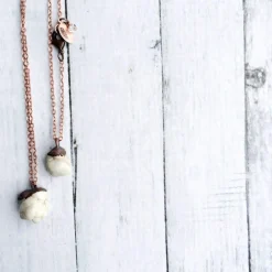 Howlite necklace | Howlite crystal necklace