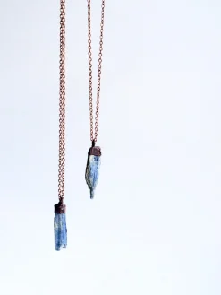 Kyanite crystal necklace | Raw kyanite jewelry