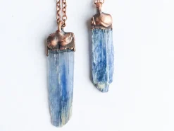 Kyanite crystal necklace | Raw kyanite jewelry