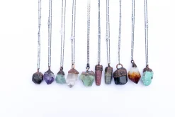 Kyanite crystal necklace | Raw kyanite jewelry