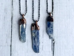 Kyanite crystal necklace | Raw kyanite jewelry