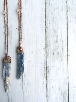 Kyanite necklace | Raw kyanite jewelry