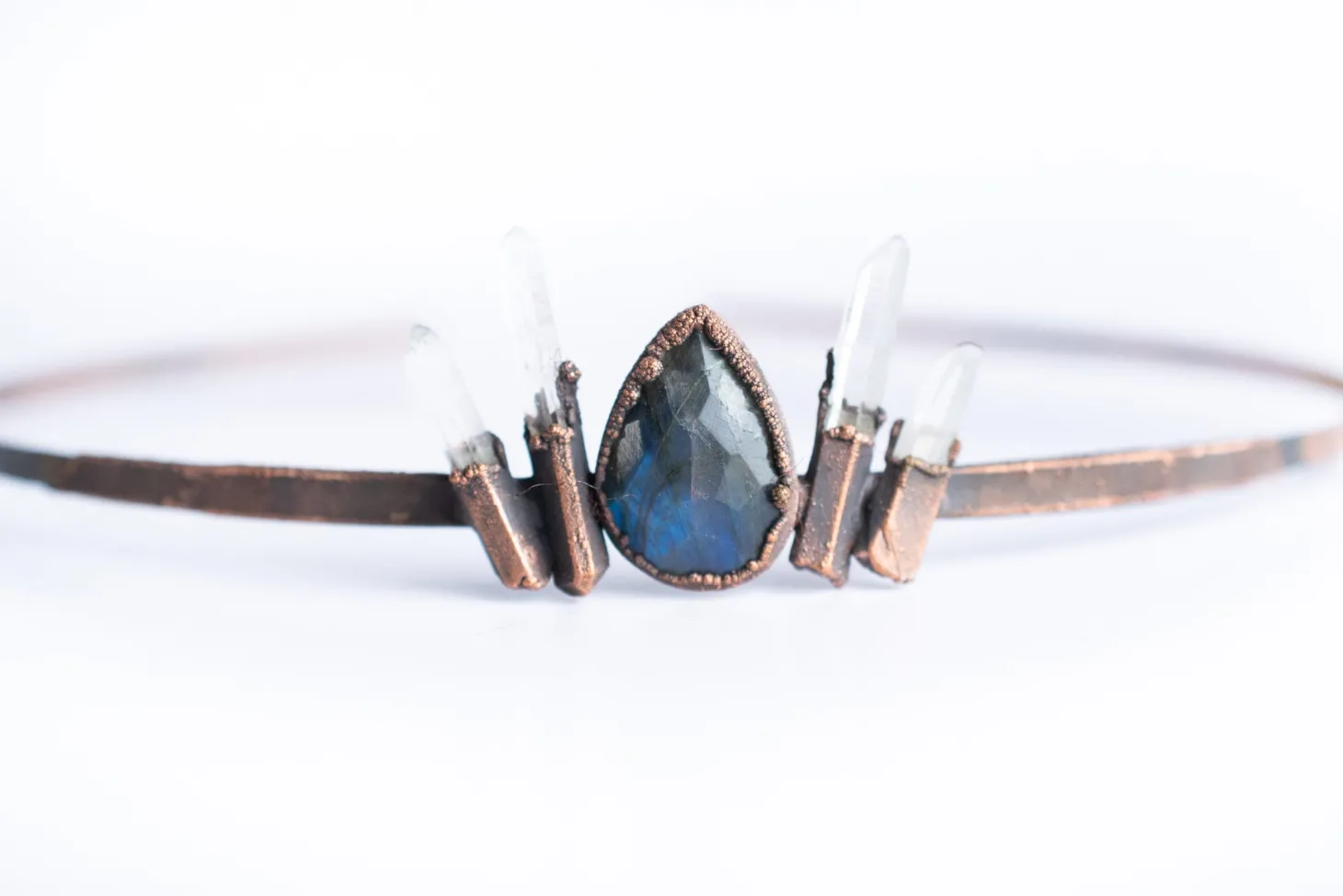 Labradorite crown | Crystal tiara | Labradorite tiara