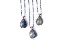 Labradorite necklace | Teardrop Labradorite Pendant