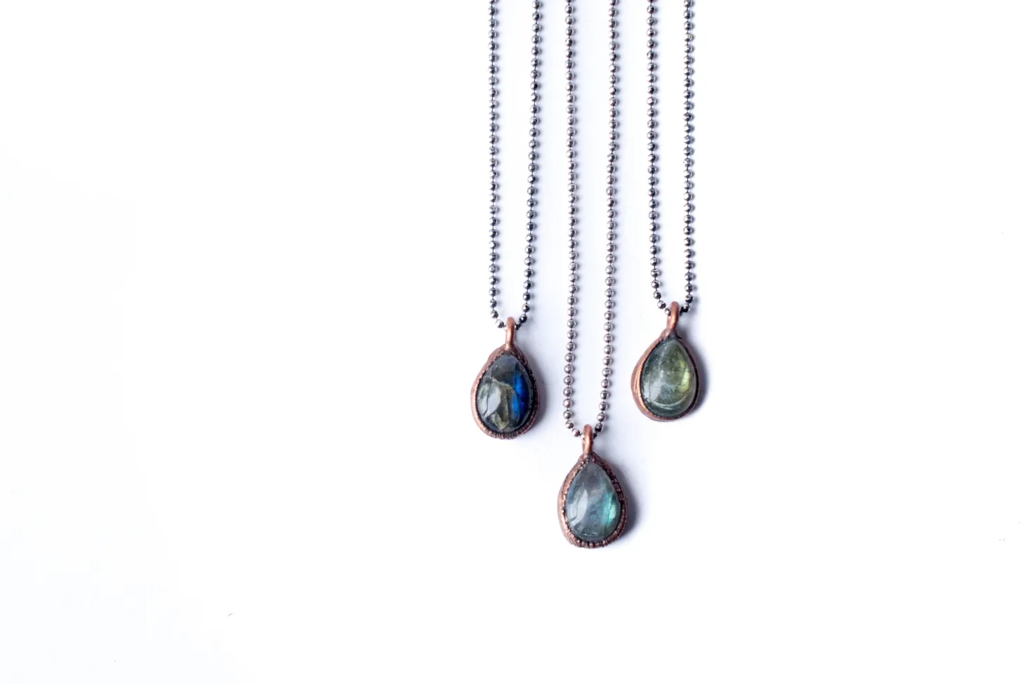 Labradorite necklace | Teardrop Labradorite Pendant