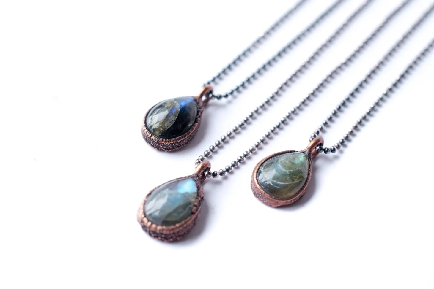 Labradorite necklace | Teardrop Labradorite Pendant