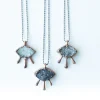 Marquis Druzy necklace | Natural druzy pendant