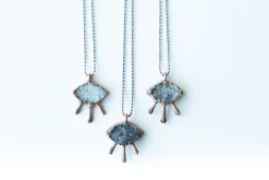 Marquis Druzy necklace | Natural druzy pendant
