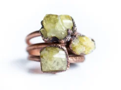 Mexican yellow garnet ring | Garnet ring