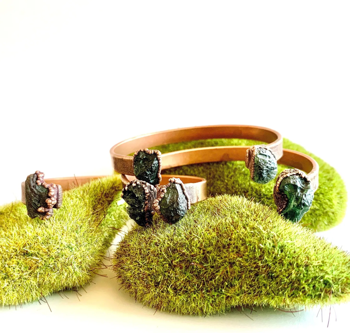 Moldavite Cuff | Genuine Moldavite Cuff