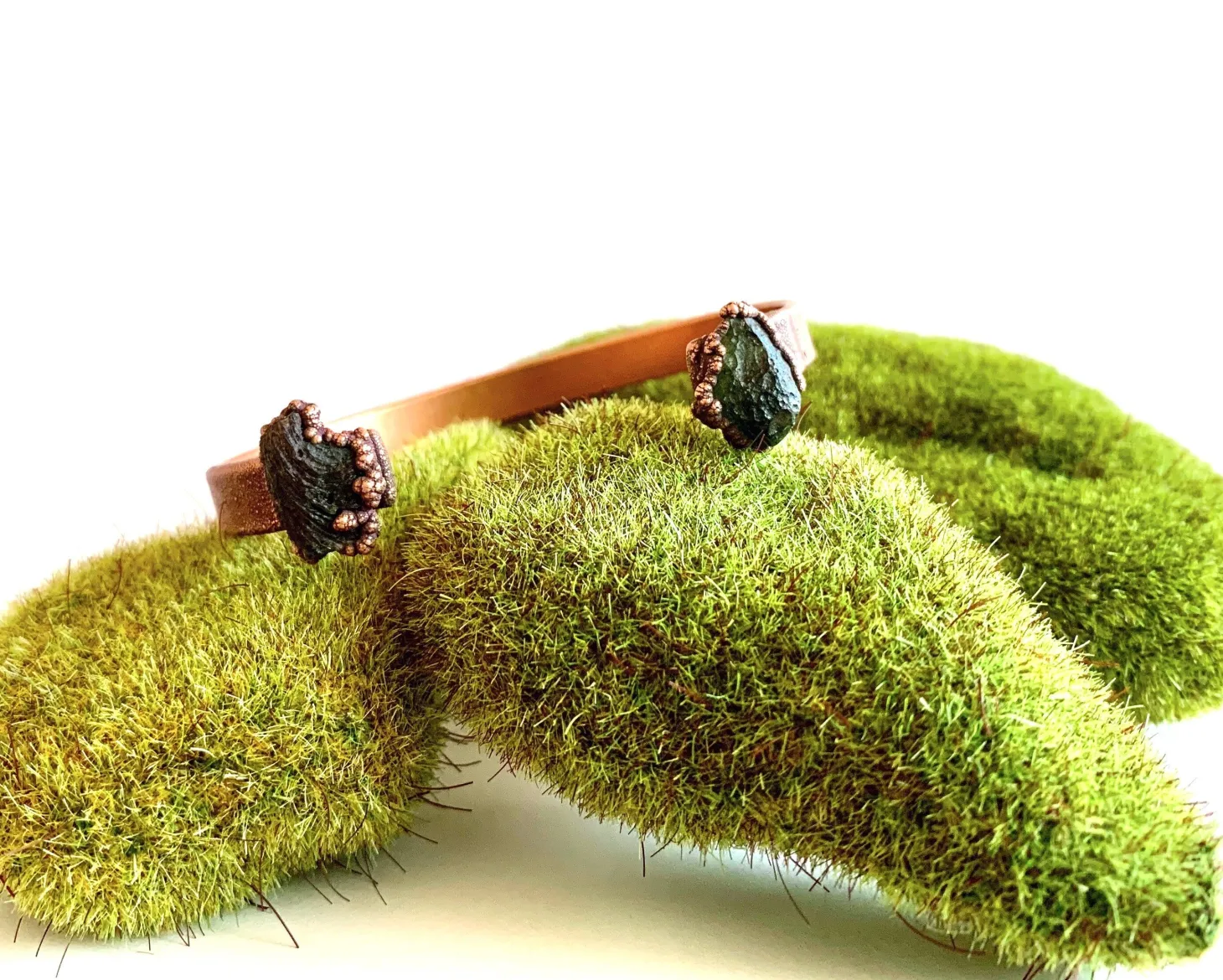 Moldavite Cuff | Genuine Moldavite Cuff