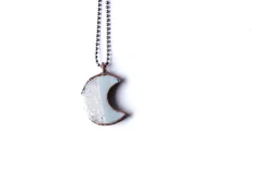 Moon Necklace | Druzy crystal necklace