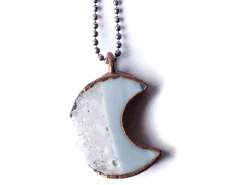 Moon Necklace | Druzy crystal necklace