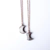 Moon Necklace | Druzy crystal necklace