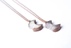 Moon Necklace | Druzy crystal necklace