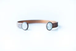 Moonstone Cuff Bracelet | Polished Rainbow Moonstone Cuff Bracelet