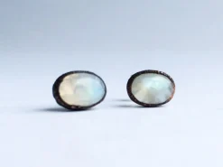 Moonstone earrings | Moonstone stud earrings
