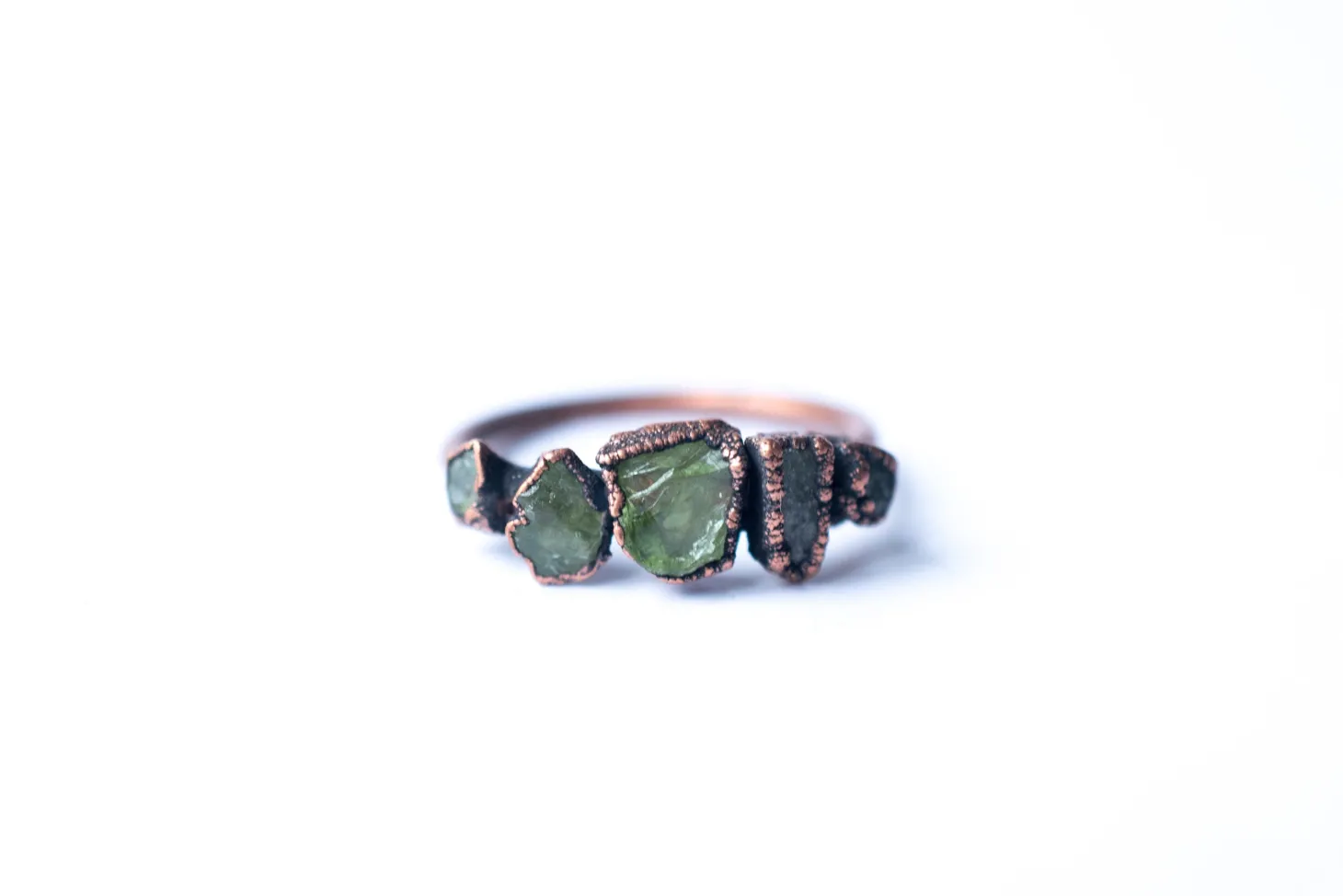 Multi Stone Ring | Green Peridot ring