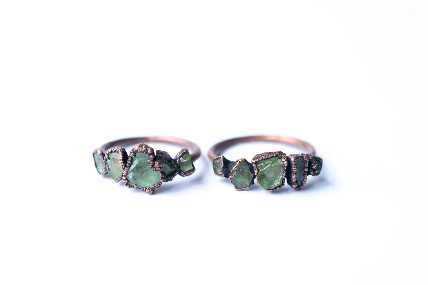 Multi Stone Ring | Green Peridot ring