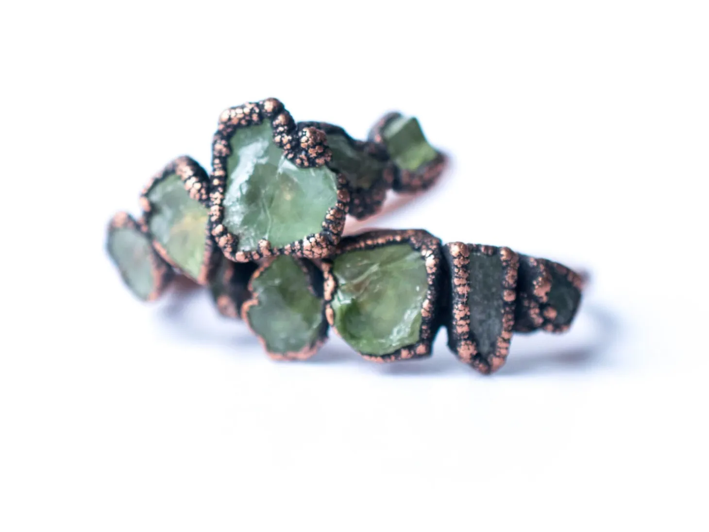 Multi Stone Ring | Green Peridot ring