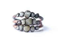 Multi Stone Ring | Raw diamond ring
