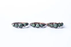 Multi Stone Ring | Raw garnet ring