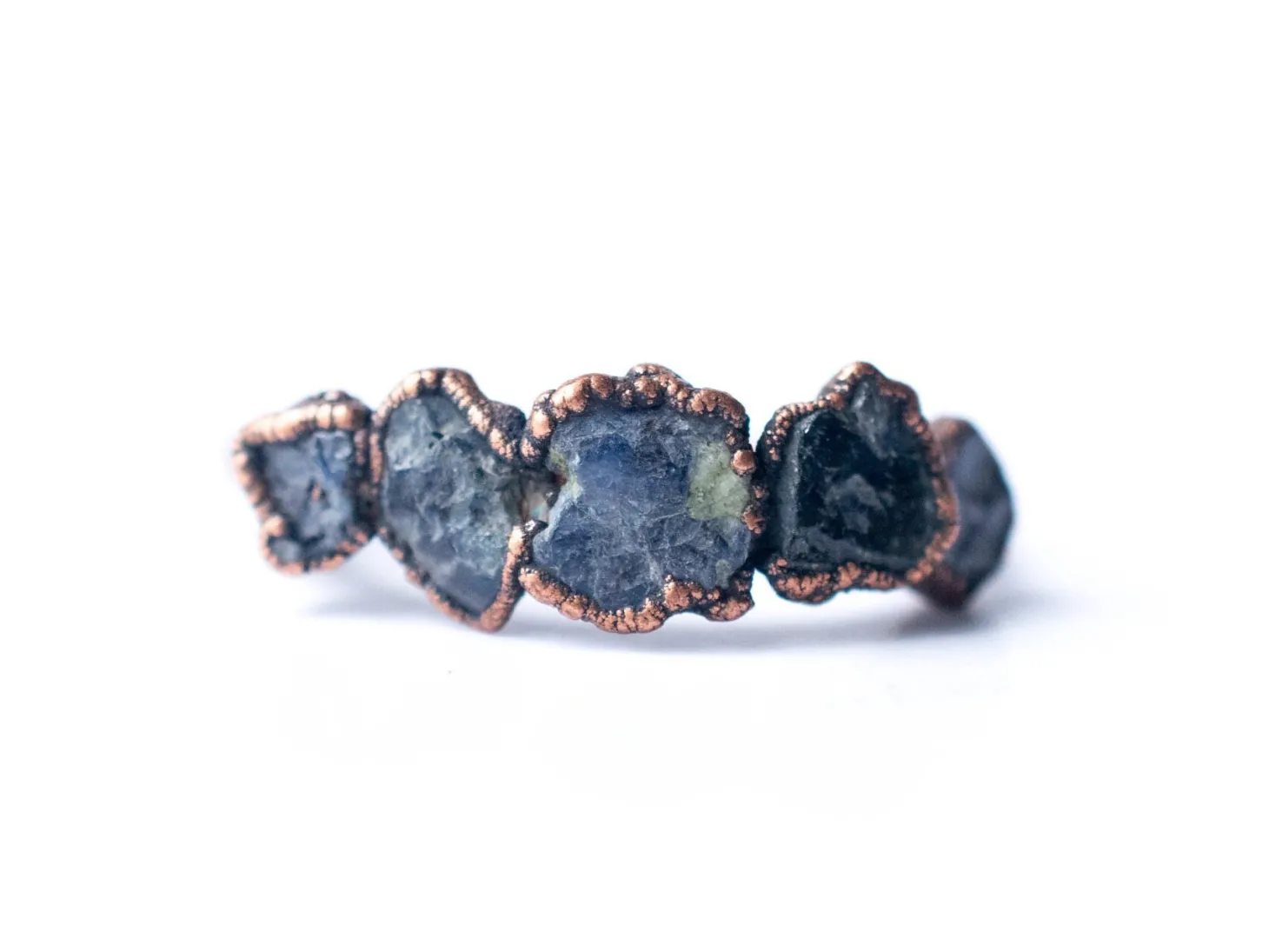Multi Stone Ring | Raw sapphire ring