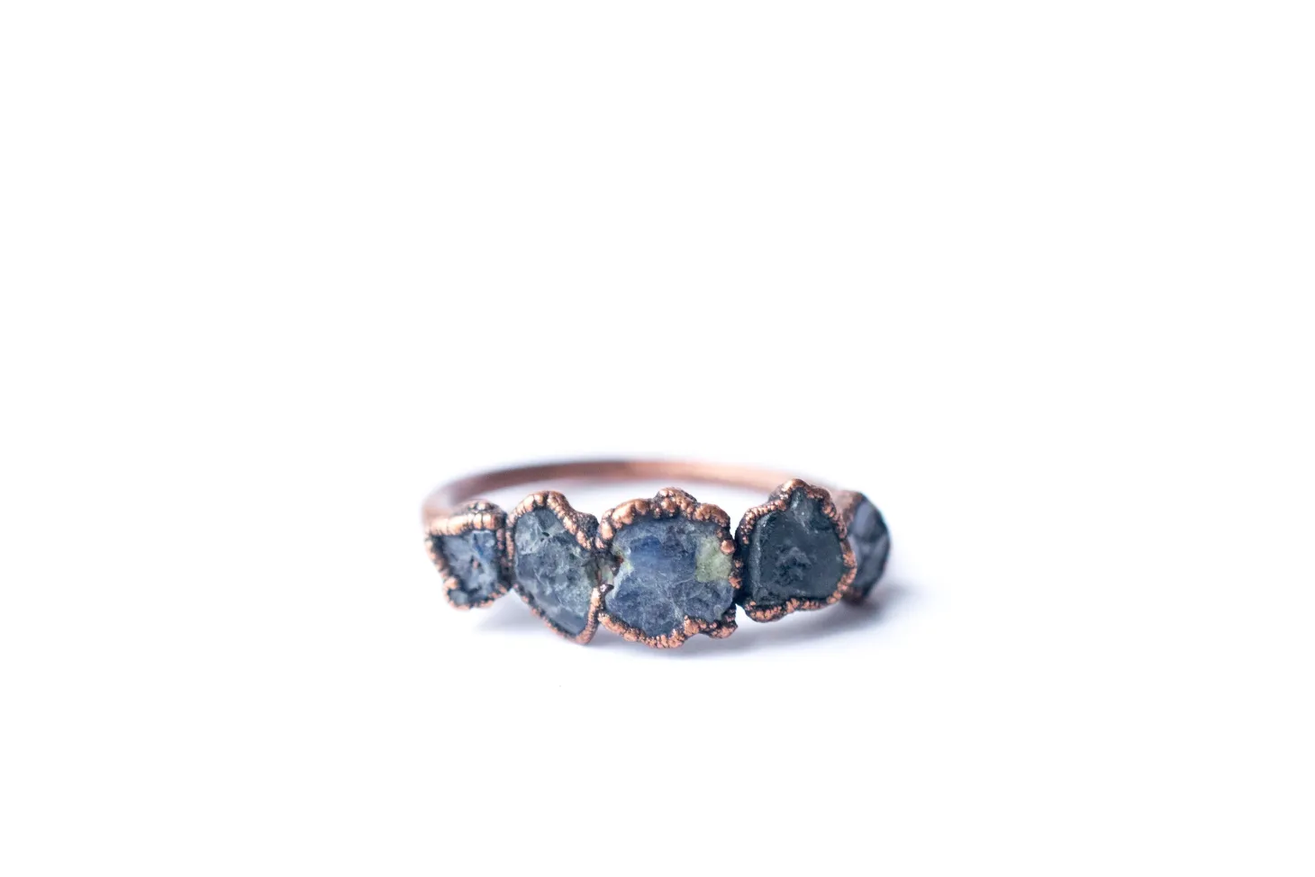 Multi Stone Ring | Raw sapphire ring