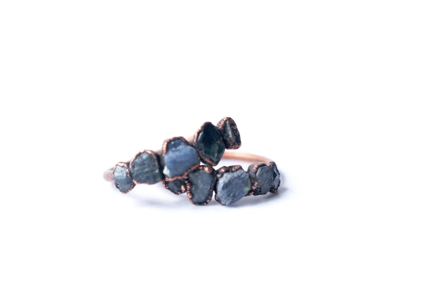 Multi Stone Ring | Raw sapphire ring