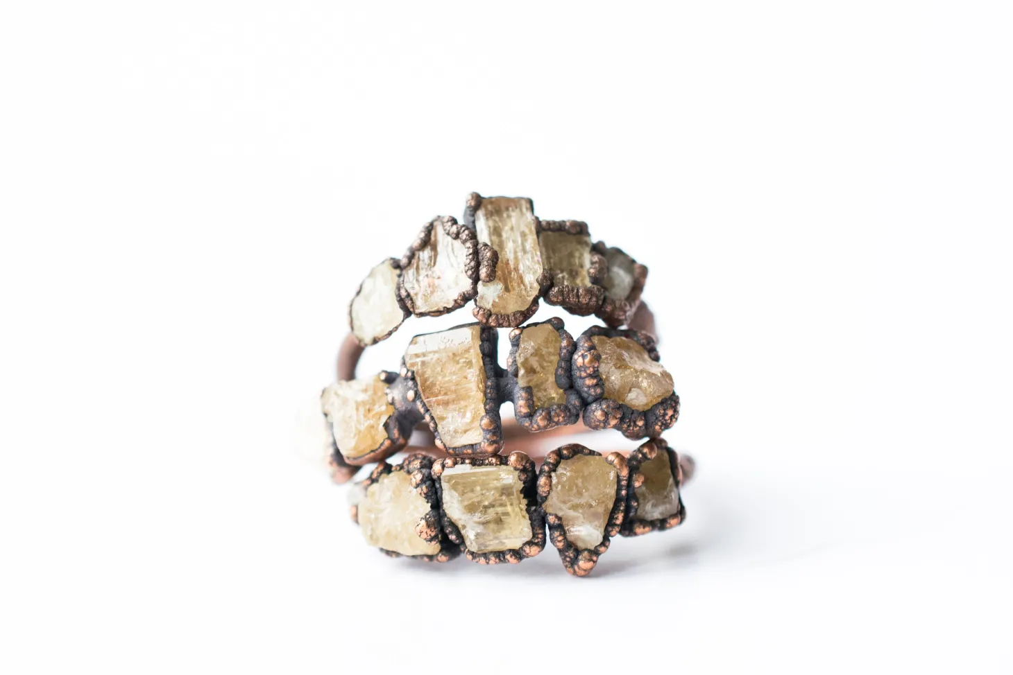 Multi Stone Ring | Raw topaz ring