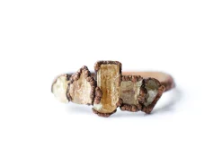 Multi Stone Ring | Raw topaz ring