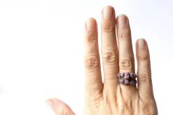 Multi Stone Ring | Red ruby stacking ring