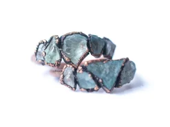 Multi Stone Ring | Rough aquamarine gemstone ring