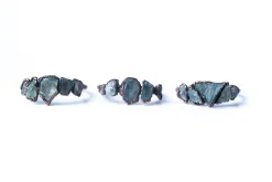 Multi Stone Ring | Rough aquamarine gemstone ring