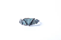Multi Stone Ring | Rough aquamarine gemstone ring