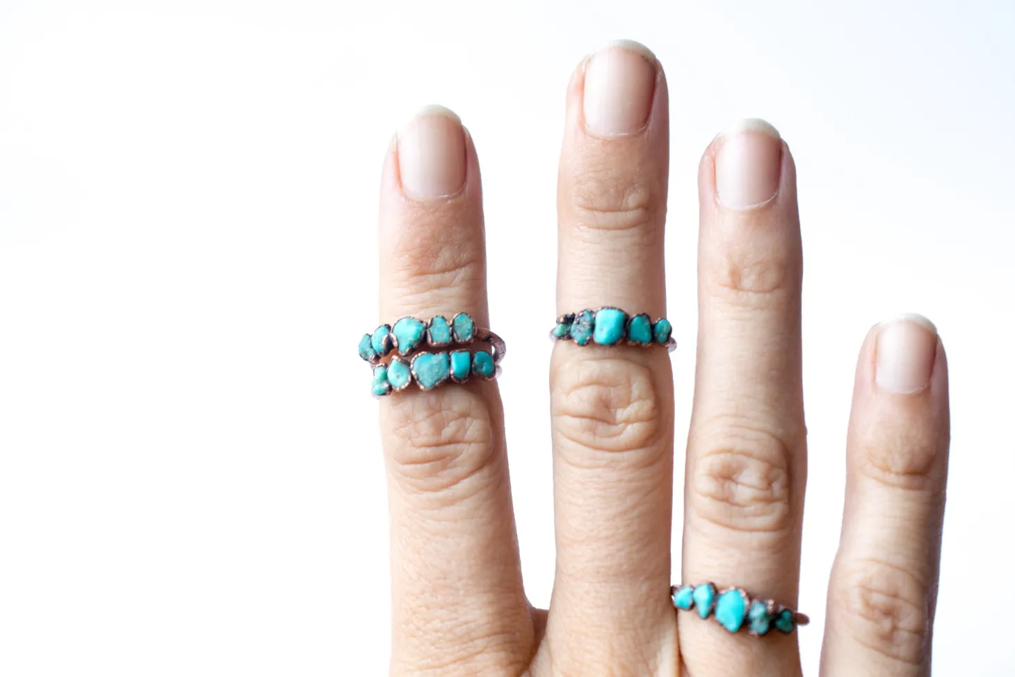 Multi Stone Ring | Turquoise nugget ring