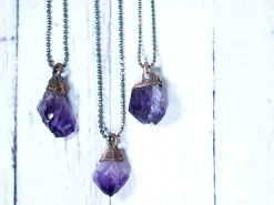 Natural Amethyst necklace | February Birthstone pendant