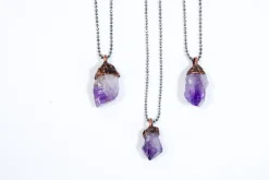 Natural Amethyst necklace | February Birthstone pendant