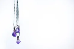 Natural Amethyst necklace | February Birthstone pendant