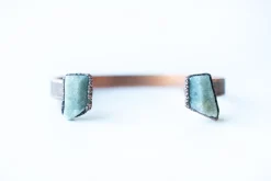 Natural Sapphire Cuff Bracelet | Raw Sapphire Crystal Cuff