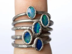 OPAL birthstone ring | Stacking birthstone ring